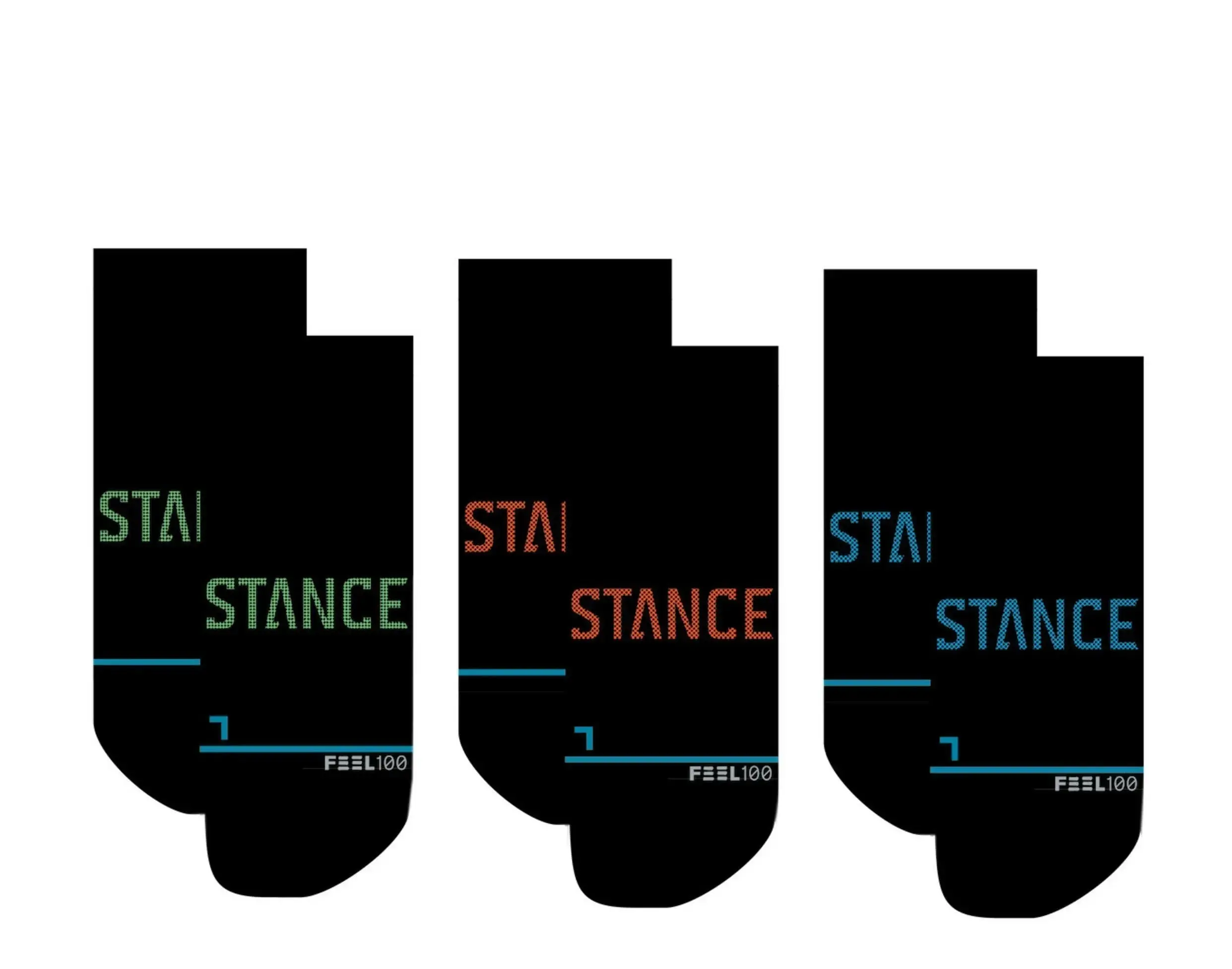 Stance Prime Tab Ankle Socks 3-Pack in Volt/Black | Men's