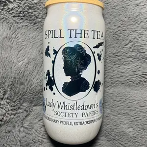 Lady Whistledown Holographic Can Glass
