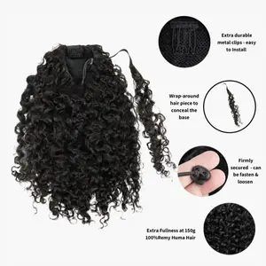 Sambi Off Black Drawstring Ponytail