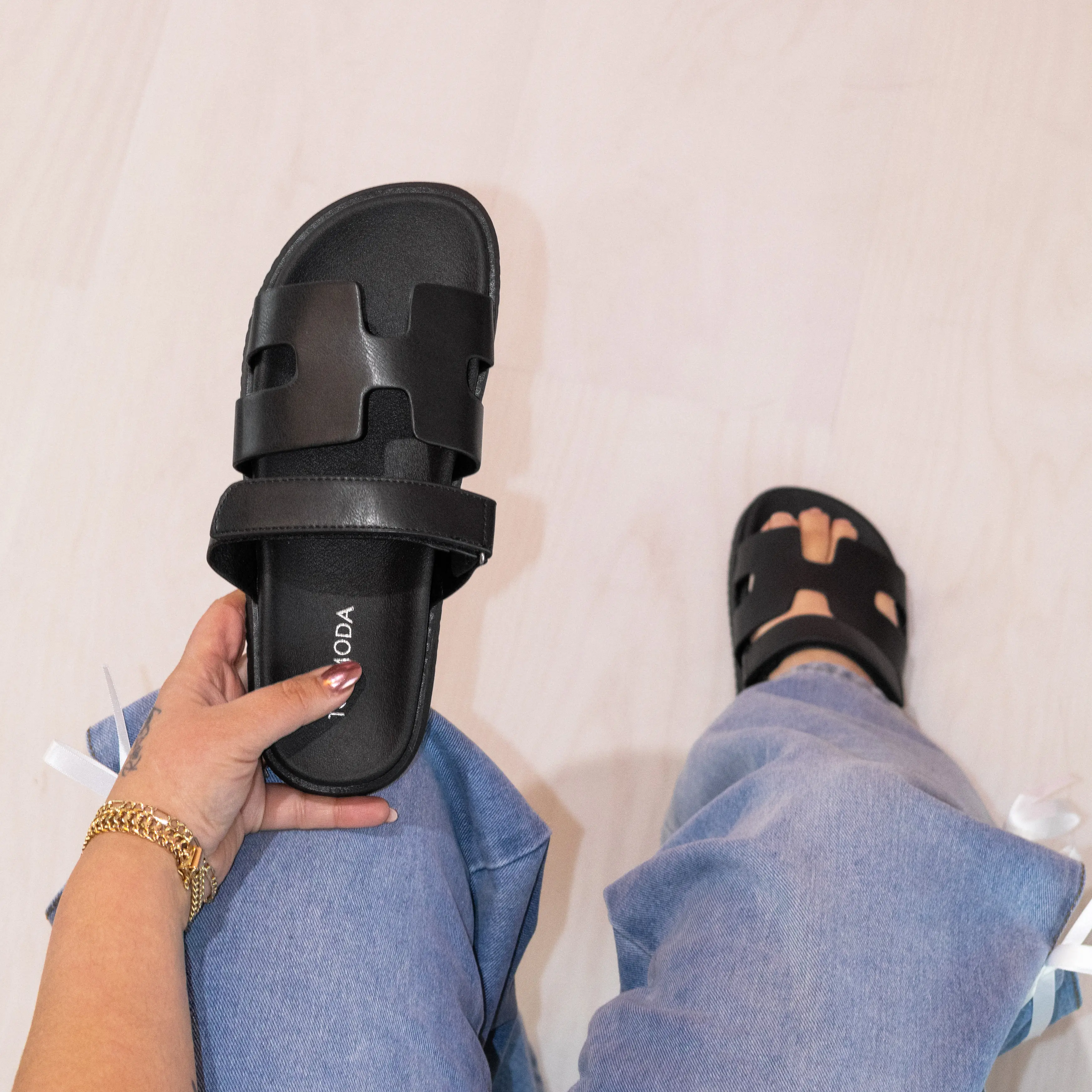 Lyon - Women's Adjustable Slide Platform Sandals, Open Toe Walking Sandals with Comfort Cushioned Footbed, Lightweight Casual Summer Footwear for Everyday Wear