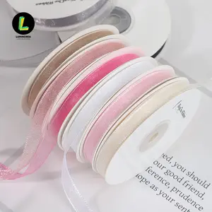 Christmas Pink Ribbon Seersucker Ribbon Lace Strap Wrap Flower Snow Yarn Strap Bow Strap Bouquet Webbing Ribbon Packaging
