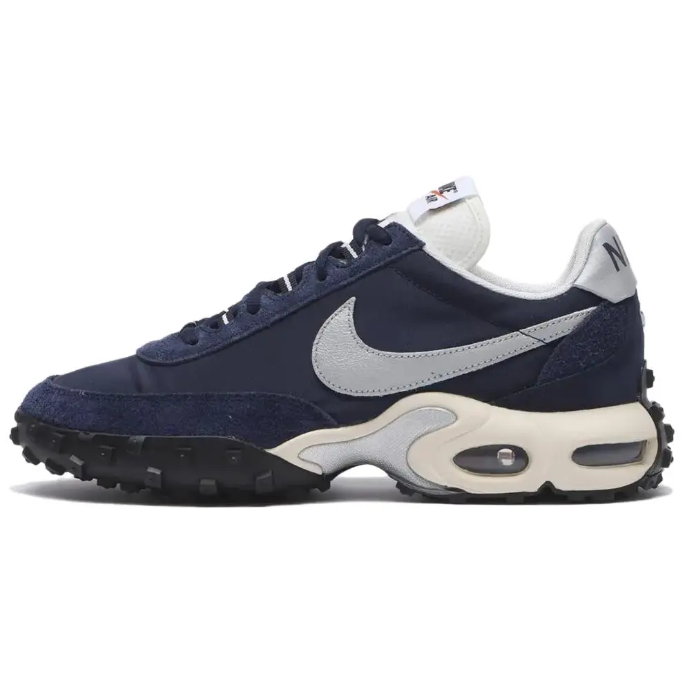 Nike Air Max Waffle Racer SP 'Navy Silver' - Breathable Cushion Lightweight Athletic Shoes for Casual Training, Breathable Sports Shoes, Casual Training Shoes