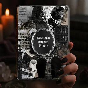 Emotional Support Kindle Grip Dark Romance Magnetic Holder Gothic Bookish Popsocket, Phone Grip, Kindle accessory, Phone Holder, Kindle Grips, Book Lover E-reader Magnetic Pop Socket