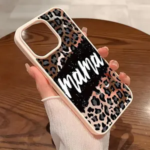 Leopard Print MAMA Letter Pattern Premium Magnetic Phone Case for iPhone11/12/13/14/15/16/17 promax Air y2k cased MagSafe Ready, Anti-Fall Design |   Perfect for Everyday Use Cellphone Screen Protector Cover