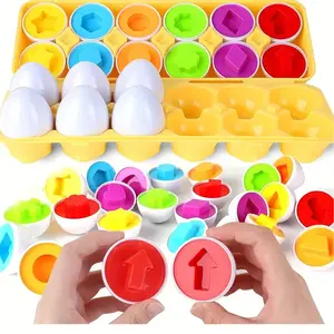 Egg Shaped Sensory Toy, 1 Box Colorful Shape Sorter Toy, Early Education Cognitive Toy, Educational Toy for Kids Blocks
