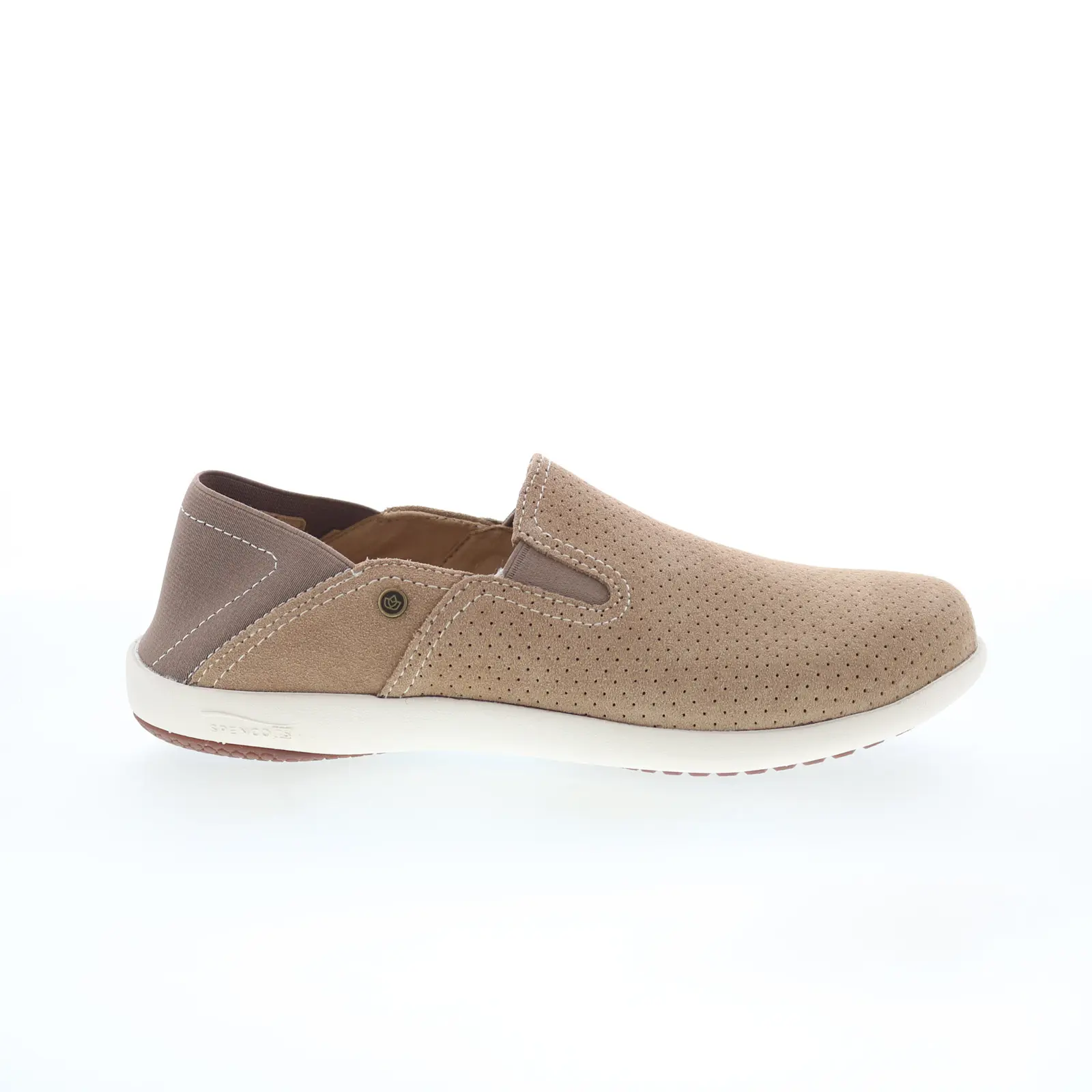 Spenco Sterling Convertible SP1039TAN Womens Brown Suede Slides Flats Shoes