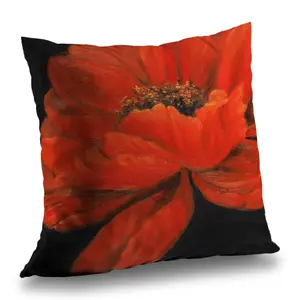 Begin Home Decor C1PT14148LAYG3 14 x 14 in. Red Petal Flower Throw Pillow - Floral Home Decor Insert
