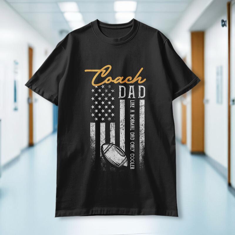 Mens Football Coach Dad Like A Normal Dad Only Cooler USA Flag T-Shirt Breathable Graphic Tee Peak Design Sweatshirt Hoodie