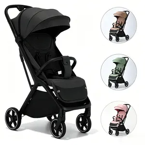 Lightweight Infant Stroller , Foldable Baby Stroller, Adjustable backrest, Widened Sunshade with Zipper, One-touch Collection, Breathable Mesh, Easy to Carry, Suitable for Travel