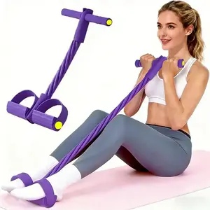 Foot Resistance Band With Handles, Upgraded 6-Tube Natural Rubber Training Pedals, Full-Body Exercise, summervibes