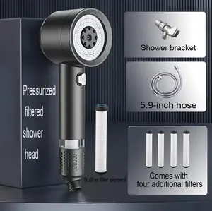 Filtered Shower Head with Handheld, High Pressure Water Flow and Multiple Spray Modes Shower Head with Filter, Power Wash for Hard Water,Showerhead with ON/OFF Switch for Pets Bath