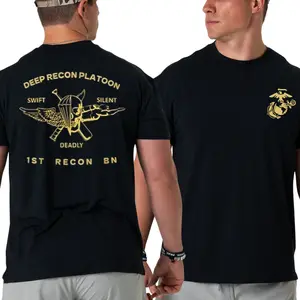 U.S. Marines Recon T-Shirt, Deep Recon Platoon 1st Recon BN Tee 2 Sides, Swift Silent Deadly Graphic Shirt, Eagle Globe and Anchor Military Pride Apparel for Men & Women, Streetwear, Graphic Tee, 2000s Outfits, Outfits Men