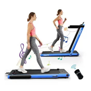 COSTWAY Walking Pad, 7.5 MPH Foldable Treadmill with Smart App & Remote Control, Bluetooth LED Monitor, Small Spaces Compact Running Machine, Folding Portable Under Desk Treadmill for Home Office
