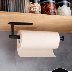 Under Cabinet Paper Towel Holder, Self-Adhesive Sus304 Stainless Steel, 13-Inch Space-Saving Design, Durable & Rust-Free Kitchen Accessory