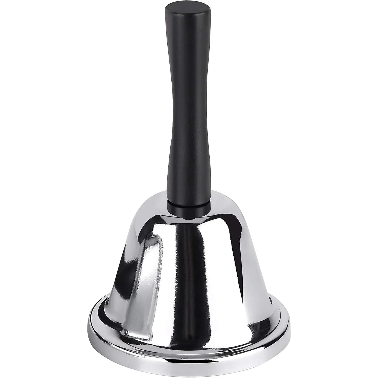 MROCO Loud Hand Bell, Silver Steel Hand Bells for Adults, Dinner Bells for Inside Classroom Bell, for Food Line, Alarm, Jingles, Ringing