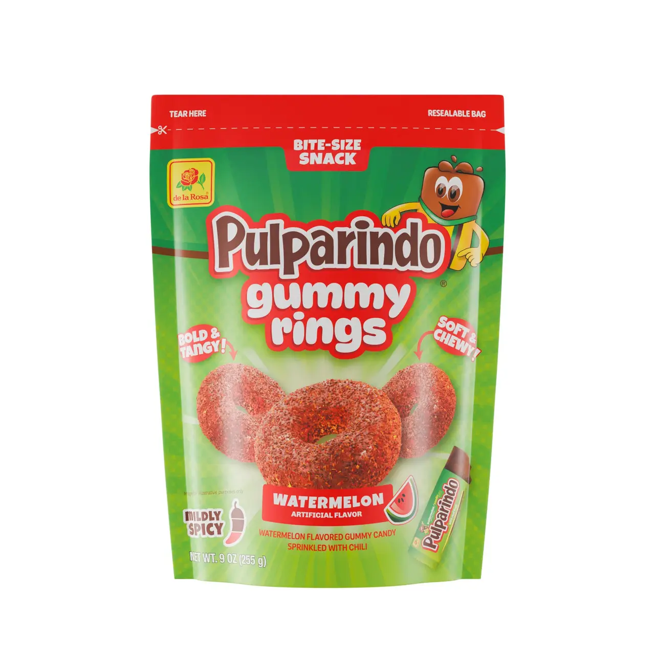 Pulparindo Gummy Rings Sandia || Watermelon Gummy Rings 9oz(255g)