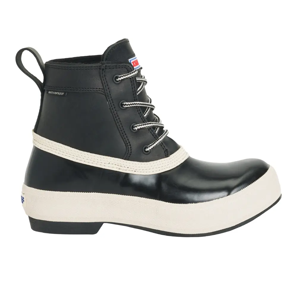 Xtratuf Womens Legacy Lace 6 Inch Waterproof Duck Casual Boots Ankle - Black