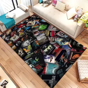 Horror Movie Rug, Movie Rug, Horror Rug, Fear Rug, Minimalist Rug,Horror Decor, Gothic Rug, Unique Rug,Area Rugs,Boys Room Rug,Gifts for her