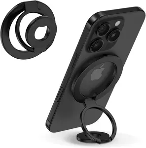 Magnetic Phone Ring Holder for Magsafe Gym Phone Grip Stand Finger Ring Kickstand Dual-Sided Magnetic Stand for Iphone 17 16 Pro Max 16E 15 14 13 12 Pro Max,Samsung,Compatible for Wireless Car Mount CIQILY