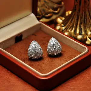 Shimmering Luxury Triangle Diamond Earrings