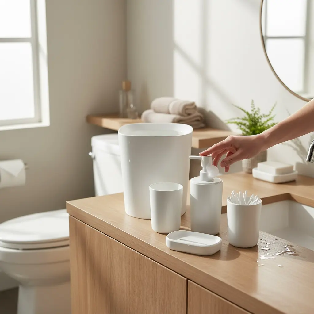 6 PC Bathroom Dustbin Set