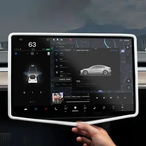 For Tesla Model 3 Y Highland Screen Protector Silicone Frame Display Edge Body Cover Central Control Car Accessories