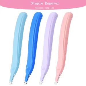 4 Pack Magnetic Staple Remover Tools, Professional Stapler Removers Staple Puller Remover for Classroom, Multicolored Stapler Remover Tool Staple Remover Stick for Home School Office, Office Stationery Supplies (4 Colors)