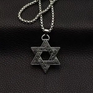 Hip Hop Punk Pendant Necklace Men Women Chain Silver Stainless Steel Titanium Steel Gothic Jewelry