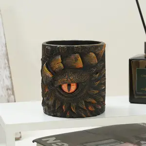 Creative Dragon Eye Design Pen Holder, 4 Counts/set Desk Decorative Pen Holder, Desk Stationary Organizer Holder for Home Office School, Desk Accessories