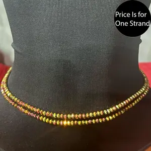 AAEssentials Golden Pink Crystals Waist Beads - Sparkling Sequined Design for Stylish Wear