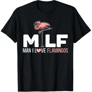 🦩[100% Cotton][Graphic Tee]100% Cotton Unisex T-Shirt – "I Love Flamingos" Summer Graphic Tee for Bird Lovers, Funny Flamingo Shirt, Tropical Vacation Outfit, Cute Summer Animal Lover Tee, Men & Women Casual Wear, Birthday, Holiday & Gift Idea