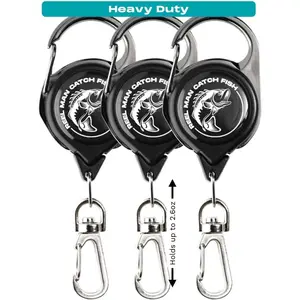 Fly Fishing Zinger Retractor for Anglers Vest, Pack of 3 - Fishing Gear and Equipment for Nippers, Forceps, Fly Float Ant, Belt Loops & Backpack