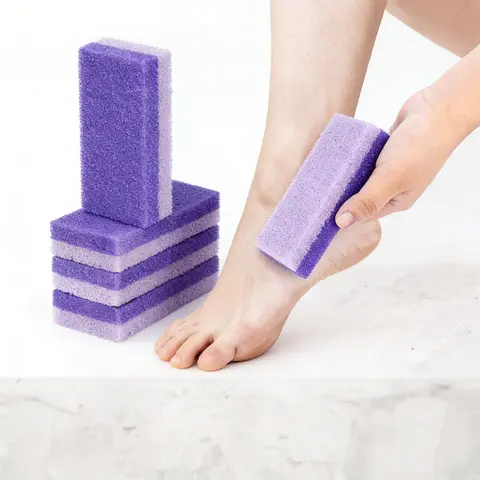 Unisex 8-Pack Double-Sided Pumice Stone Portable Foot Scrubber, 1 Count (Pack of 8) Pedicure Care Tool, Feet & Heels Callus Remover, Smoothing Bathroom Home Supply