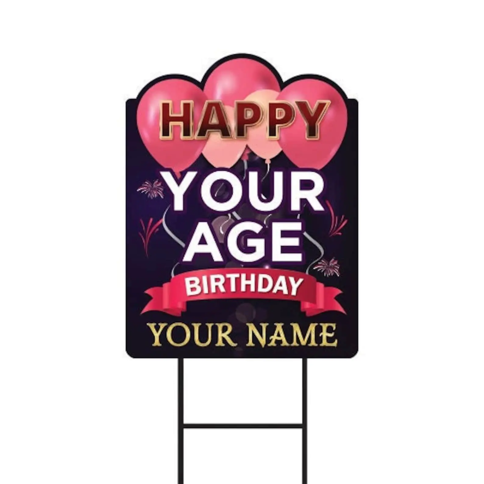 Custom Birthday Waterproof Lawn Sign - Personalized Outdoor Home Decor Plaque for Birthday, Halloween, Casual Business Events