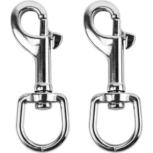 3-1/2" Swivel Eye Bolt Snap Hook, 2Pcs 316 Stainless Steel Single Ended Trigger Snap Clips for Diving, Pet Leash, Key Chain, Flag and Clothes Line