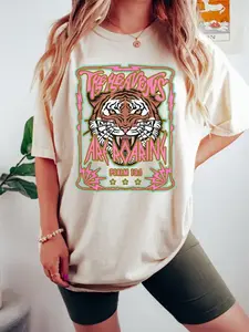 The Heavens Are Roaring T-Shirt, Psalm 19:1 Christian Graphic Tee, Bold Tiger Faith Design Shirt, Retro Colorful Religious Artwork Top, Statement Christian Women Oversized Unisex Shirt, Made In USA