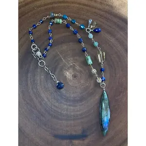 Labradorite Necklace - Beaded Necklace - Statement Necklace