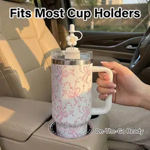 40oz large capacity car cup, double wall vacuum insulated stainless steel water bottle, 2-in-1 lid, with straw and lid, 12 hours cold and 6 hours hot, reusable, travel mug, coffee mug, ice cream mug, women's gift, shipped from the United States