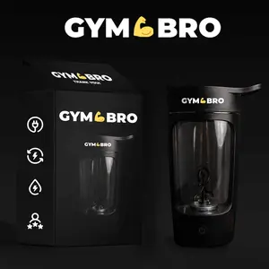 Gym Bro Mixer: Self Cleaning Protein Mixer for Double Scoop Shakes Anywhere, Anytime