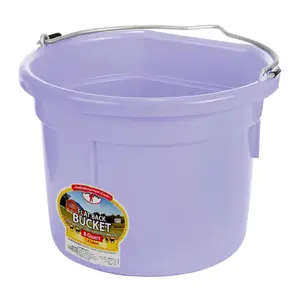 DuraFlex Plastic Flatback Bucket 8 Qt Lavender