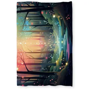 MWW C1DCTXLWX39HKD Magical Forest Themed Pink Twin Extra-Long Duvet Cover - Microfiber, Machine-Washable, Elevates Home Decor (Includes Extra-Long, Machine-Washable, Microfiber, Themed, Twin Duvet Covers Keywords), Extra-Long Duvet Covers