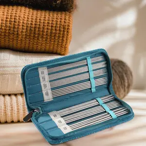 Crochet Hooks Knitting Bag Polyester Women Gift Multiple Internal Pockets Organizer Storage