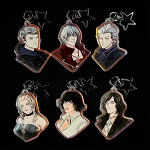DMC Devil May Cry Holographic Keychains - Dante, Vergil, Nero, Lady, V, Trish