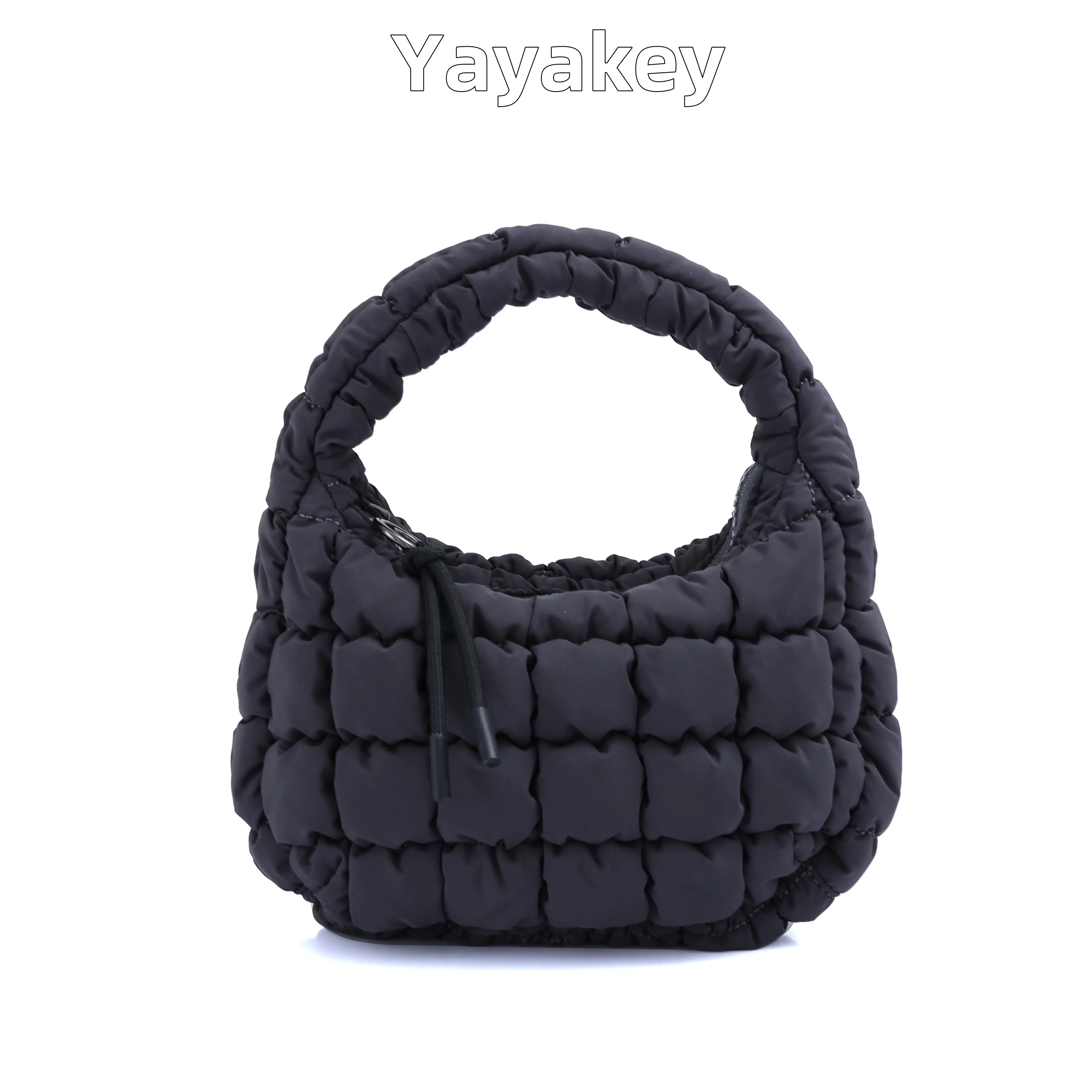 Mini Quilted Puffer Bag for Women Puffy Bubble Tote Bag Lightweight Nylon MIni Handbag Padded Soft Purse