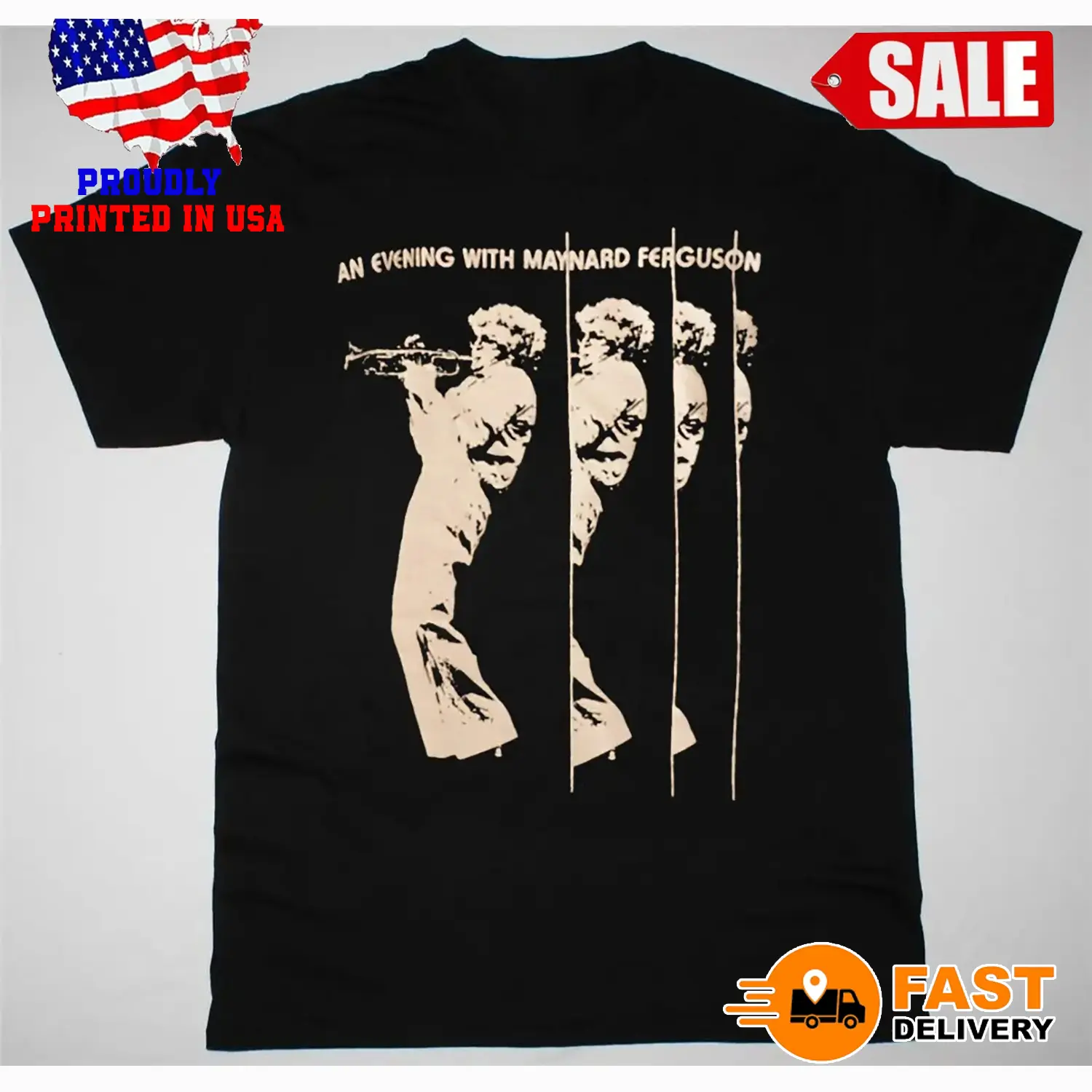Rare 1980 Maynard Ferguson Tour Gift For Fan Unisex Cotton T-shirt TMB19563