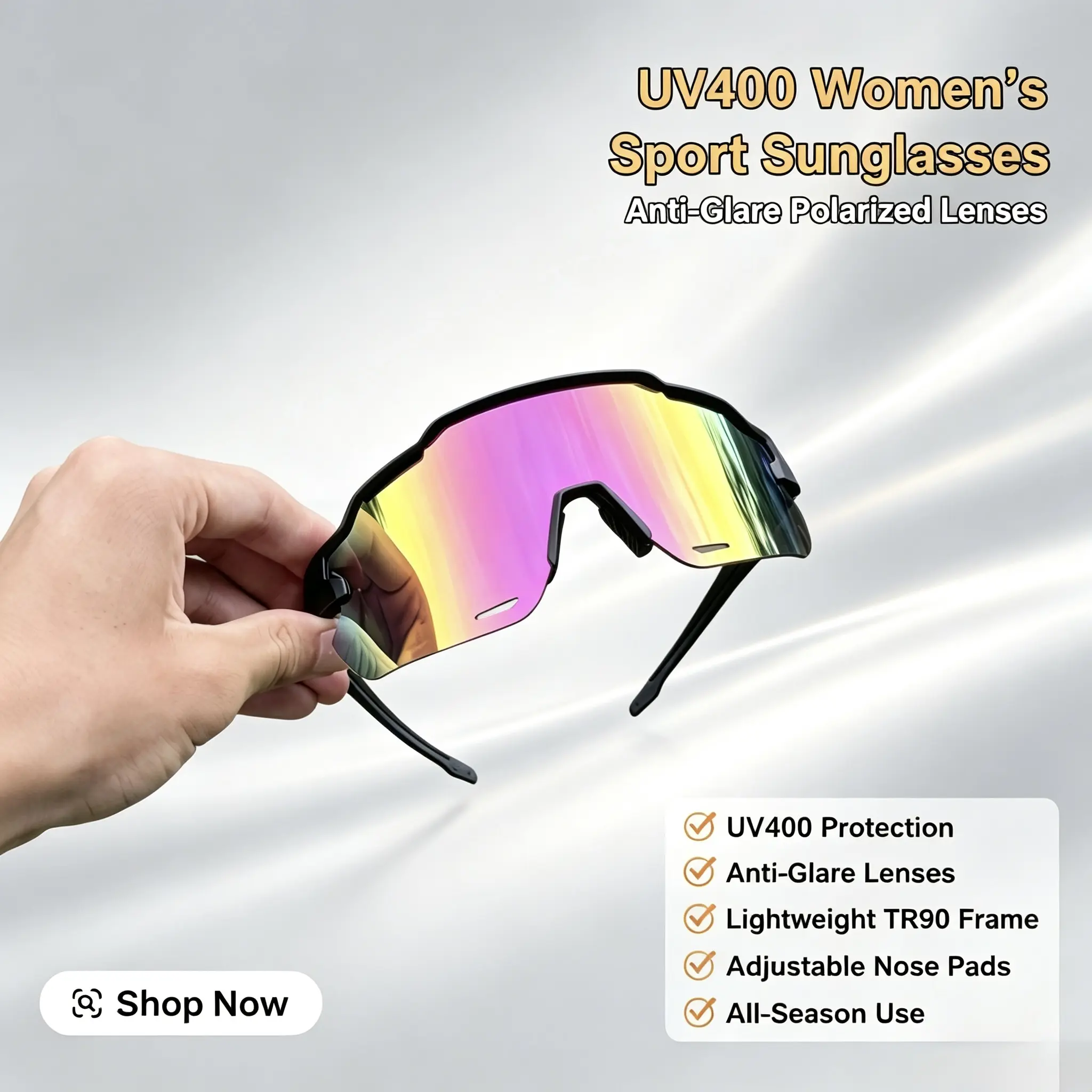 Myopic Photochromic Sports Glasses for Cycling & Running, Day & Night Use, Unisex, Outdoor Cycling Glasses, Sports Cycling Sunglasses