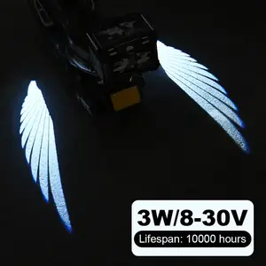 Angel Wings Welcome Light For Motorcycle LED Underbody Light Projector Decorative Atmosphere Light Accessories