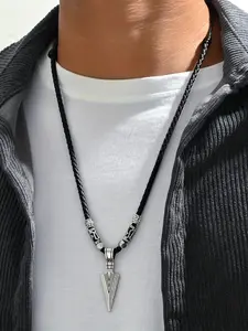 Vintage Punk Arrow Alloy Pendant Adjustable Necklace for Men, Simple Casual Party Daily Wear, Unique Fashion Jewelry