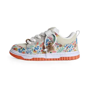 Men'S White Sneakers - Non-Slip Cushioned Sole, All-Season Everyday & Skate Shoes - Low-Top Lace-Up Shoes in Beige/White/Orange/Black/ - Durable Rubber Outsole for Gym, Urban Style, Versatile Footwear, Comfortable Fit, Sporty Design