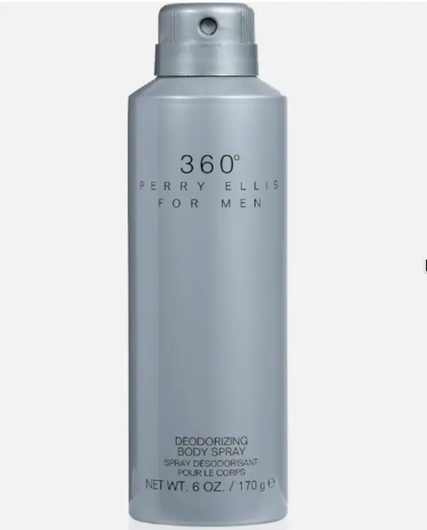 Perry Ellis 360 Deodorizing Body Spray for Men | Long Lasting Fragrance with Lavender, Sage & Musk | Everyday Body Care, 6 oz, Scented, Lightweight